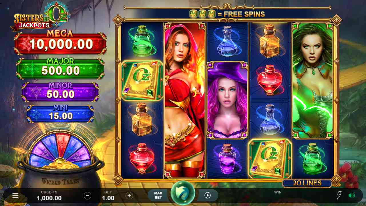 Sisters of Oz Jackpots game image